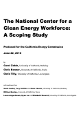 Cover page: The National Center for a Clean Energy Workforce: A Scoping Study