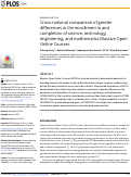 Cover page: Cross-national comparison of gender differences in the enrollment in and completion of science, technology, engineering, and mathematics Massive Open Online Courses