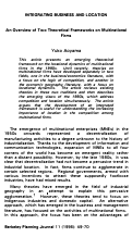 Cover page: Integrating Business and Location: An Overview of Two Theoretical Frameworks on Multinational Firms