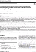 Cover page: Prediction of gastrointestinal symptoms trajectories using omega-3 and inflammatory biomarkers in early-stage breast cancer patients receiving chemotherapy.