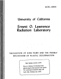 Cover page: NUCLEATION OF KINK PAIRS AND THE PEIERLS' MECHANISM OF PLASTIC DEFORMATION