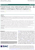 Cover page: Foxtail mosaic virus-induced gene silencing (VIGS) in switchgrass (Panicum virgatum L.)