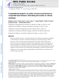 Cover page: Computational analysis of cardiac structure and function in congenital heart disease: Translating discoveries to clinical strategies.