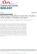 Cover page: Engineering combinatorial and dynamic decoders using synthetic immediate-early genes