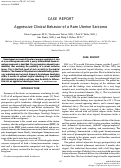 Cover page: Aggressive clinical behavior of a rare uterine sarcoma.