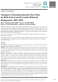 Cover page: Changes in Smoking Intensity Over Time by Birth Cohort and by Latino National Background, 1997–2014
