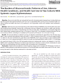 Cover page: The Burden of Glucocorticoids: Patterns of Use, Adverse Health Conditions, and Health Care Use in Two Cohorts With Systemic Lupus Erythematosus.