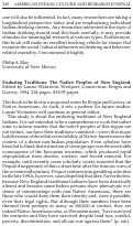 Cover page: Enduring Traditions: The Native Peoples of New England. Edited by Laurie Weinstein.