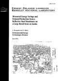 Cover page: Measured Energy Savings and Demand Reduction from a Reflective Roof Membrane on a Large Retail Store in Austin