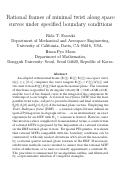 Cover page: Rational frames of minimal twist along space curves under specified boundary conditions