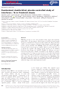 Cover page: Randomized, double-blind, placebo-controlled study of interferon-γ 1b in Friedreich Ataxia.