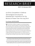 Cover page: US-China Competition in Defense Technological and Industrial Development: Implications for the Balance of Power Over the Long Term
