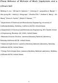 Cover page: Phase Behavior of Mixtures of Block Copolymers and a Lithium Salt