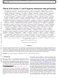 Cover page: Planck 2015 results