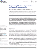 Cover page: Engineering ER-stress dependent non-conventional mRNA splicing