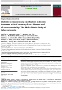 Cover page: Multisite extracoronary calcification indicates increased risk of coronary heart disease and all-cause mortality: The Multi-Ethnic Study of Atherosclerosis