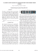 Cover page: Classification based fast mode decision for stereo video coding