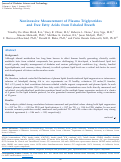 Cover page: Noninvasive Measurement of Plasma Triglycerides and Free Fatty Acids from Exhaled Breath