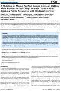 Cover page: A Mutation in Mouse Pak1ip1 Causes Orofacial Clefting while Human PAK1IP1 Maps to 6p24 Translocation Breaking Points Associated with Orofacial Clefting