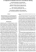 Cover page: A Comparative Evaluation of Socratic versus Didactic Tutoring