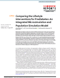 Cover page: Comparing the Lifestyle Interventions for Prediabetes: An Integrated Microsimulation and Population Simulation Model