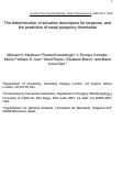 Cover page: The determination of solvation descriptors for terpenes, and the prediction of nasal pungency thresholds