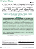 Cover page: A Pilot Trial of Cisplatin/Etoposide/Radiotherapy Followed by Consolidation Docetaxel and the Combination of Bevacizumab (NSC-704865) in Patients With Inoperable Locally Advanced Stage III Non–Small-Cell Lung Cancer: SWOG S0533