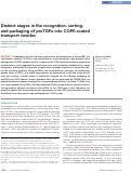 Cover page: Distinct stages in the recognition, sorting, and packaging of proTGFα into COPII-coated transport vesicles