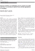 Cover page: Delayed anesthetic preconditioning protects against myocardial infarction via activation of nuclear factor-κB and upregulation of autophagy