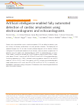 Cover page: Artificial intelligence-enabled fully automated detection of cardiac amyloidosis using electrocardiograms and echocardiograms