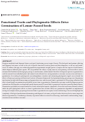 Cover page: Functional Traits and Phylogenetic Effects Drive Germination of Lemur-Passed Seeds.