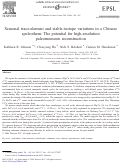 Cover page: Seasonal trace-element and stable-isotope variations in a Chinese speleothem: The potential for high-resolution paleomonsoon reconstruction