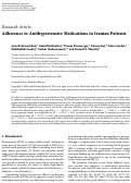 Cover page: Adherence to Antihypertensive Medications in Iranian Patients