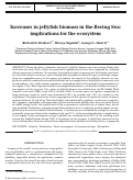 Cover page: Increases in jellyfish biomass in the Bering Sea: implications for the ecosystem