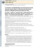 Cover page: A Comparison of Heritability Maps of Cortical Surface Area and Thickness and the Influence of Adjustment for Whole Brain Measures: A Magnetic Resonance Imaging Twin Study