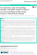 Cover page: An exploratory study of knowledge, attitudes, and beliefs related to tobacco use and secondhand smoke among women in Aleta Wondo, Ethiopia