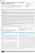 Cover page: Cognitive performance effects of nicotine and industry affiliation: a systematic review