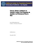 Cover page: Genero, Salud y Ambiente en America Latina: Una Propuesta de Analisis y su Pertinencia Para la Red