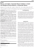 Cover page: Efficacy and Safety of Tunneled Pleural Catheters in Adults with Malignant Pleural Effusions: A Systematic Review