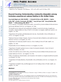 Cover page: Beyond housing: Understanding community integration among homeless-experienced veteran families in the United States.