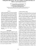 Cover page: Child-guided math practice: The role of regulatory emotional self-efficacy for children experiencing homelessness