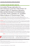 Cover page: Complete Revascularization by Percutaneous Coronary Intervention for Patients With ST-Segment-Elevation Myocardial Infarction and Multivessel Coronary Artery Disease: An Updated Meta-Analysis of Randomized Trials.