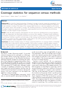 Cover page: Coverage statistics for sequence census methods