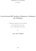 Cover page: Cross-Sectional HIV Incidence Estimation: Techniques and Challenges