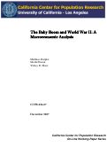 Cover page: The Baby Boom and World War II: A Macroeconomic Analysis