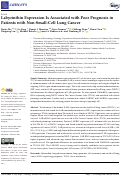 Cover page: Labyrinthin Expression Is Associated with Poor Prognosis in Patients with Non-Small-Cell Lung Cancer