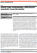 Cover page: Genetic gains underpinning a little-known strawberry Green Revolution.