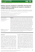 Cover page: BioNano genome mapping of individual chromosomes supports physical mapping and sequence assembly in complex plant genomes.