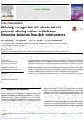 Cover page: Refueling hydrogen fuel cell vehicles with 68 proposed refueling stations in California: Measuring deviations from daily travel patterns