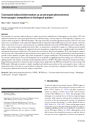 Cover page: Constraint-induced intervention as an emergent phenomenon from synaptic competition in biological systems.